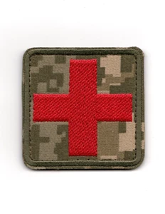 Medical Cross Patch | Tactical Medic Red First Aid Military Army Camo Badge Logo - Picture 1 of 1