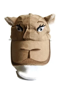 The Zone Lion Hat Costume Kids Snapback Tan Adjustable Cap Leo With Ears - Picture 1 of 6