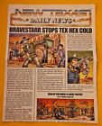 1986 Bravestarr New Texas Newspaper/ Poster #3 Mattel Toys Vintage