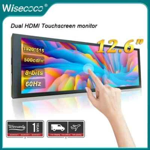 12.6in Stretched Bar TouchScreen Monitor for PC Raspberry pi CPU GPU RAM Display - Picture 1 of 10