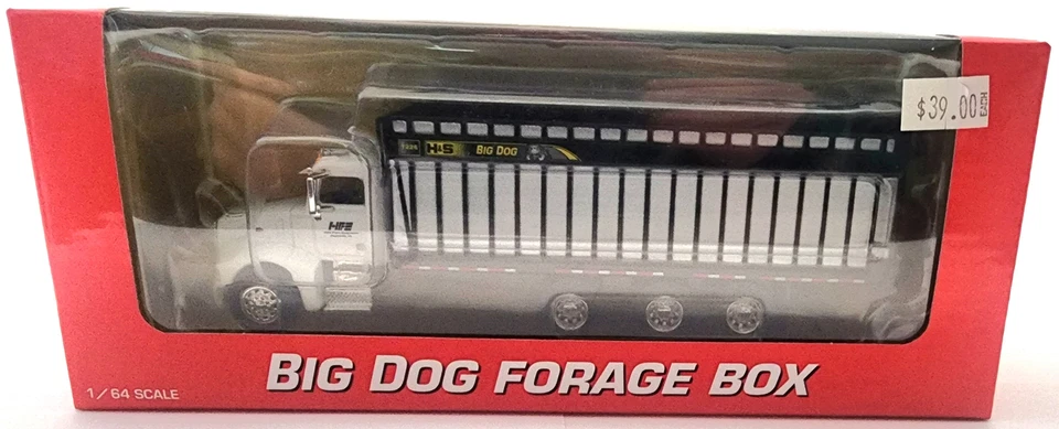1/64 SpecCast H & S Big Dog Forage Box with White 385 Peterbilt Truck - Image 1 of 1