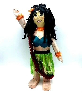Hawaiano Hula Tema Tiki Niña Piñata Caramelo Luau Fiesta Cumpleaños 21" Foto 1 de 4