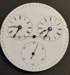 RARE Dual time Pocket Watch Movement dial size 45mm - Picture 1 of 5