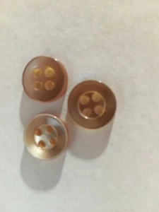 NEW 25  OLD GOLD PEARL FINISH 1/2 INCH BUTTON 4 HOLE - Picture 1 of 3