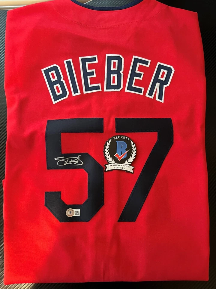 Shane Bieber Autograph Authentic Jersey! Cleveland Indians/Guardians - Image 1 of 1