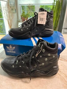 Men's Adidas OC Top Ten BBall Sneakers Black w/Green Paisley Size 11-RL - Picture 1 of 9