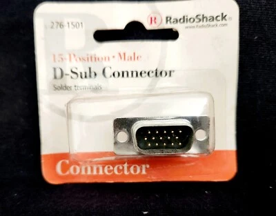 15 Position Male D-Sub Connector, Radio Shack 276-1501  - Image 1 of 3