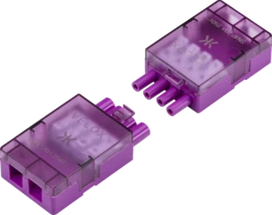 Connettore illuminazione Velox 20A 3 pin e 4 pin maschio + femmina push fit - Foto 1 di 2