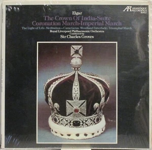ELGAR Crown of India Suite/Coronation March/Imperial March etc LP—CHARLES GROVES - Picture 1 of 1