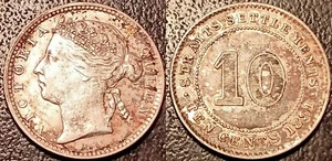 Straits Settlements - Malaisie - Victoria - 10 cents 1891 argent SUP ! KM#11 - Picture 1 of 1