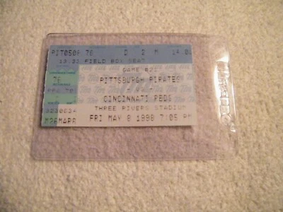 PIRATES vs Cincinnati REDS - Ticket Stub - 5/8/1998 Pittsburgh MLB - Image 1 of 4