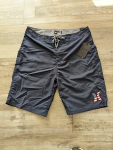 Mens Hurley Board Shorts 21"  SZ 30 Navy Blue Americana Icon USA Red White Blue - Picture 1 of 6