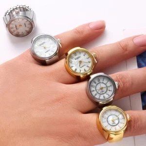 Fashionable Unisex Watch Ring Stylish Quartz Ring for Parties Everyday Use Gift - Picture 1 of 28