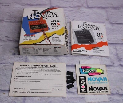 Vintage 1992 Novak 410-M5 Electronic Speed controller - BOX ONLY w/ STICKERS !! - Image 1 of 3