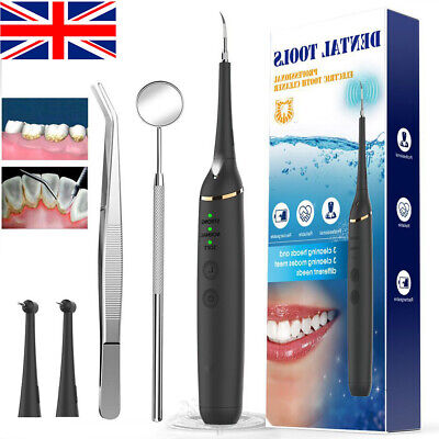 Electric Sonic Dental Scaler Tartar Plaque Calculus Remover Teeth Stains Cleaner • 16.39£
