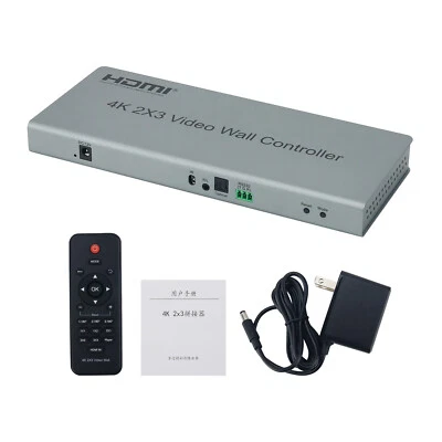 4K 2x3 Video Wall Controller+1 HDMI In 6 Out Audio for LCD TV Stores Shows Event - Image 1 of 4