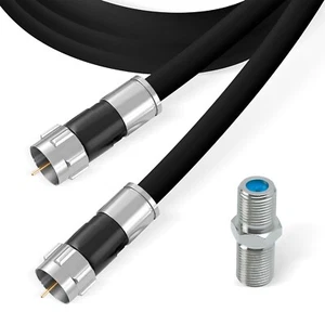 RG6 Coaxial Cable with F Connectors, High Speed Internet and TV Cord for HD TV, - Picture 1 of 6