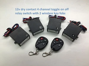 MSD 12v DC 15A 315mhz 4chon off dry-contact switch 2 remote controls RP401 - Picture 1 of 7