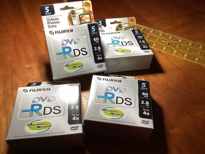 Four pPacks Of 5 DVD-RDS Fuji Film New in  Box 2.8GB 60Min 1X to 4X Double Sided - Image 1 of 3