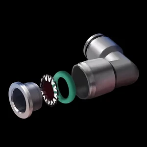 Metal Push Fit Elbows,Metric Push in Fitting Nickel Plated Brass STAINLESS STEEL - Bild 1 von 3