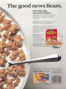 Magazine Print Ad NABISCO 1990 Teddy Grahams Breakfast Bears Honey Chocolate - Bild 1 von 1