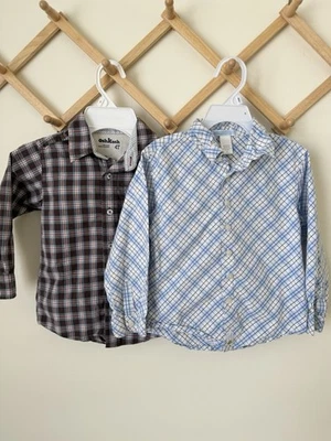 Janie and Jack OshKosh Plaid Boys Size 4T Long Sleeve Button Down Shirts - Image 1 of 4