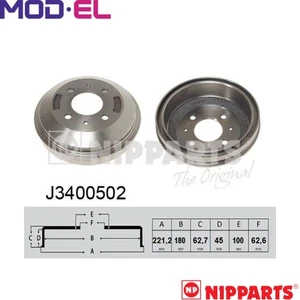 2x BRAKE DRUM J3400502 FOR HYUNDAI ACCENT/II G4FK/G4EK/G4EB/G4EC-G 1.5L 4cyl - Picture 1 of 8
