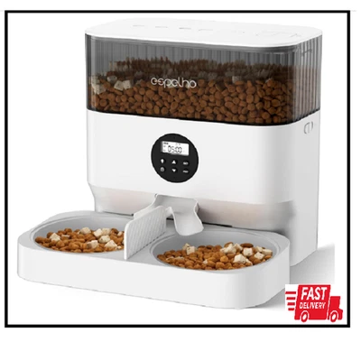 Automatic Cat Feeder - 5L Timed Cat Food Dispenser 2 Cats with 2 Way Splitter... - Image 1 of 2
