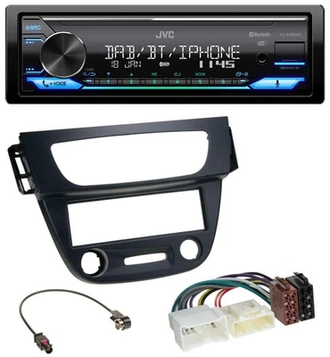 JVC Bluetooth DAB USB MP3 Autoradio für Renault Megane 3 09-14 schwarz - Bild 1 von 4