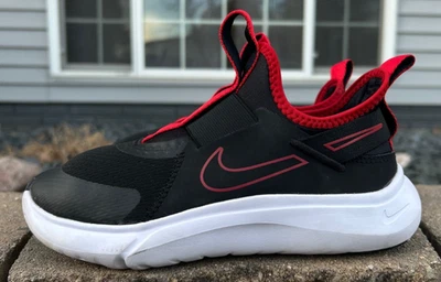 Nike Big Kids Size 2 Youth Flex Plus Black/Red Slip On Athletic Shoes CW7429-009 - Image 1 of 4