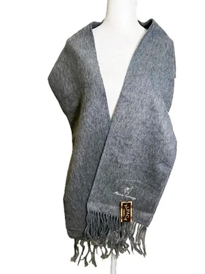 Alpaca Camargo Women's Winter Scarf Gray Fringe Made in Peru NWT - Image 1 of 4