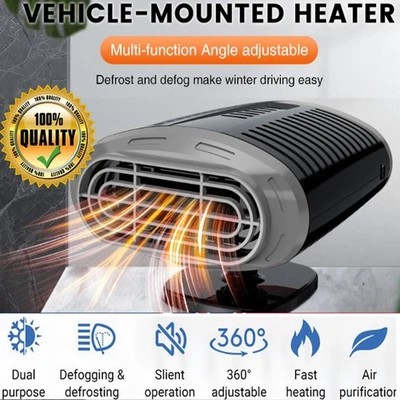 Ventilador de calefacción eléctrico portátil para coche 900 W desempañador descongelador Demister 12 V Foto 1 de 4