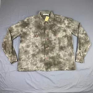 Camisa MNML Para Hombre Mediana Relajada Carga Abotonada Manga Larga Lavado Ácido Tie Dye - Imagen 1 de 10