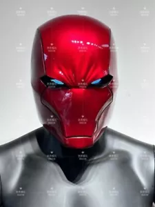 Red Hood Batman Robin Helm LED Augen FRP Maske Cosplay Kostüm Geschenke Spielzeug Requisiten - Bild 1 von 16