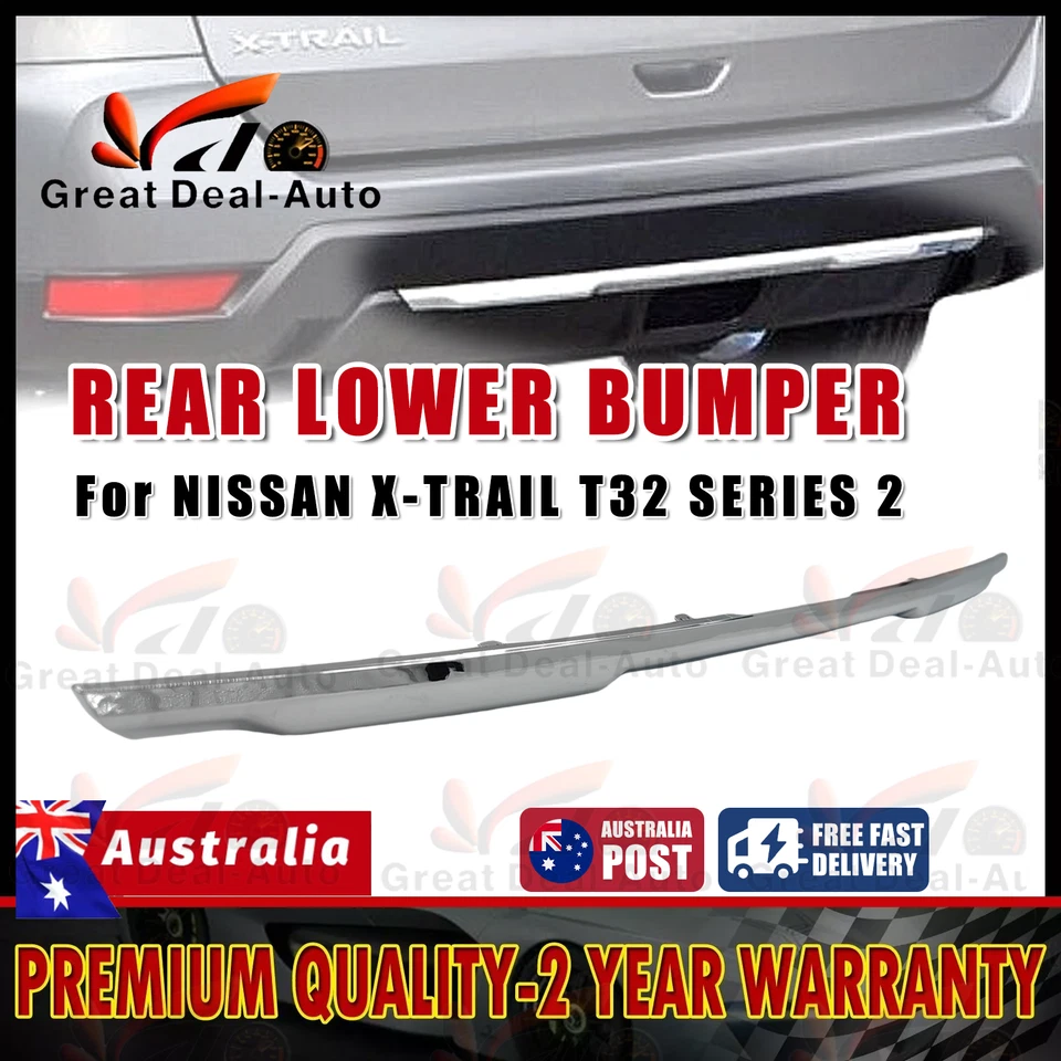 Chrome Rear Lower Bumper Insert Rear Bar Mould for Nissan X-Trail T32 2017-2022 - image 1 of 4
