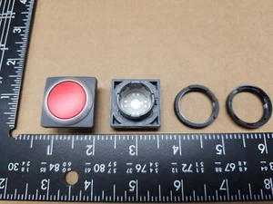 (3 pz) 1.30250.071/1300 RAFI, Interruttore a pulsante, Rosso illuminato - Foto 1 di 2