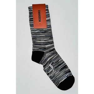 Missoni Black/Rainbow Glitter Striped Flamed Socks - Picture 1 of 2
