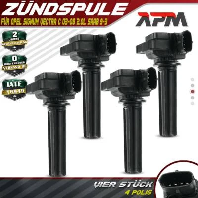 4x Bobina de encendido Opel Signum Vectra C 03-08 2.0L Saab 9-3 YS3F 02-15 1.8L 2.0L - Imagen 1 de 4