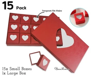 15x Gift Storage Box Cube Ring Package Case Necklace Earrings Jewelry Organizer - Picture 1 of 12