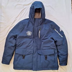 New Era Pinstripe Bowl Down Fill Puffer Parka Jacket On Field Field Mens XL NCAA - Picture 1 of 18