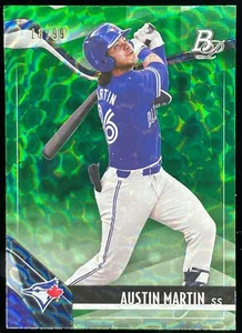Austin Martin - 2021 Bowman Platinum GREEN FOIL #TOP-90 - Top Prospect SP SN /99 - Picture 1 of 2
