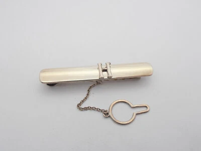 Fermacravatta in Argento 925 con Lettera - H - Iniziale Nome - Alfabeto - Immagine 1 di 4