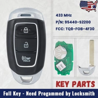 95440-S2200 para Hyundai Santa Fe 2019-2022 Smart Remote Key Fob TQ8-FOB-4F30 Foto 1 de 4