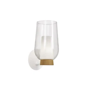 Applique da parete in vetro trasparente design moderno bianco 1 luce MN-257 - Imagen 1 de 1