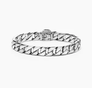 Tiffany & Co. Sterling Silver 47.3 Gram 8 1/4" Men's Curb Chain Link Bracelet - Picture 1 of 1