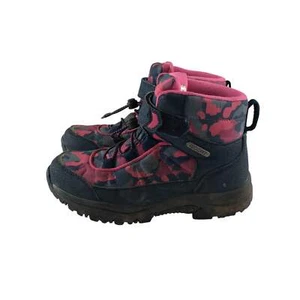 Mountain Warehouse walking boots shoe size UK 1 pink and navy camo detailed ISOd - Picture 1 of 14