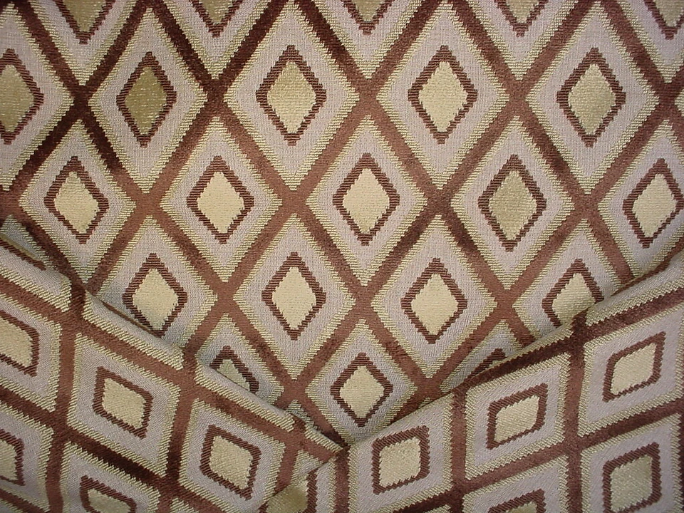 2-3/4Y Scalamandre VC 06022108 Lacerta Diamond Chevron Velvet Upholstery Fabric - Image 1 of 4