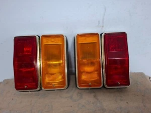 PAIR NOS OEM CARELLO FIAT 125 SAMANTHA BERLINA SPECIAL S 1967-72 TAILLIGHT LAMPS - Picture 1 of 5