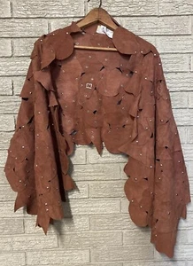 Vintage Fendi Rare Copper Suede Wrap Shawl Neiman Marcus - Picture 1 of 8