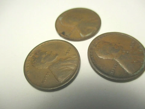 1920 LINCOLN WHEAT PENNY ERROR 3 SET THICK PLANCHET OFF CENTER LETTERING  #3 Cover